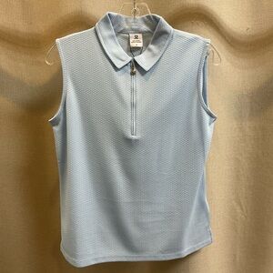 Daily Sports Light Blue Sleeveless Polo